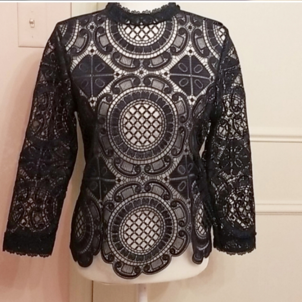 JAMES COVIELLO anthropologie lace top - Picture 7 of 7